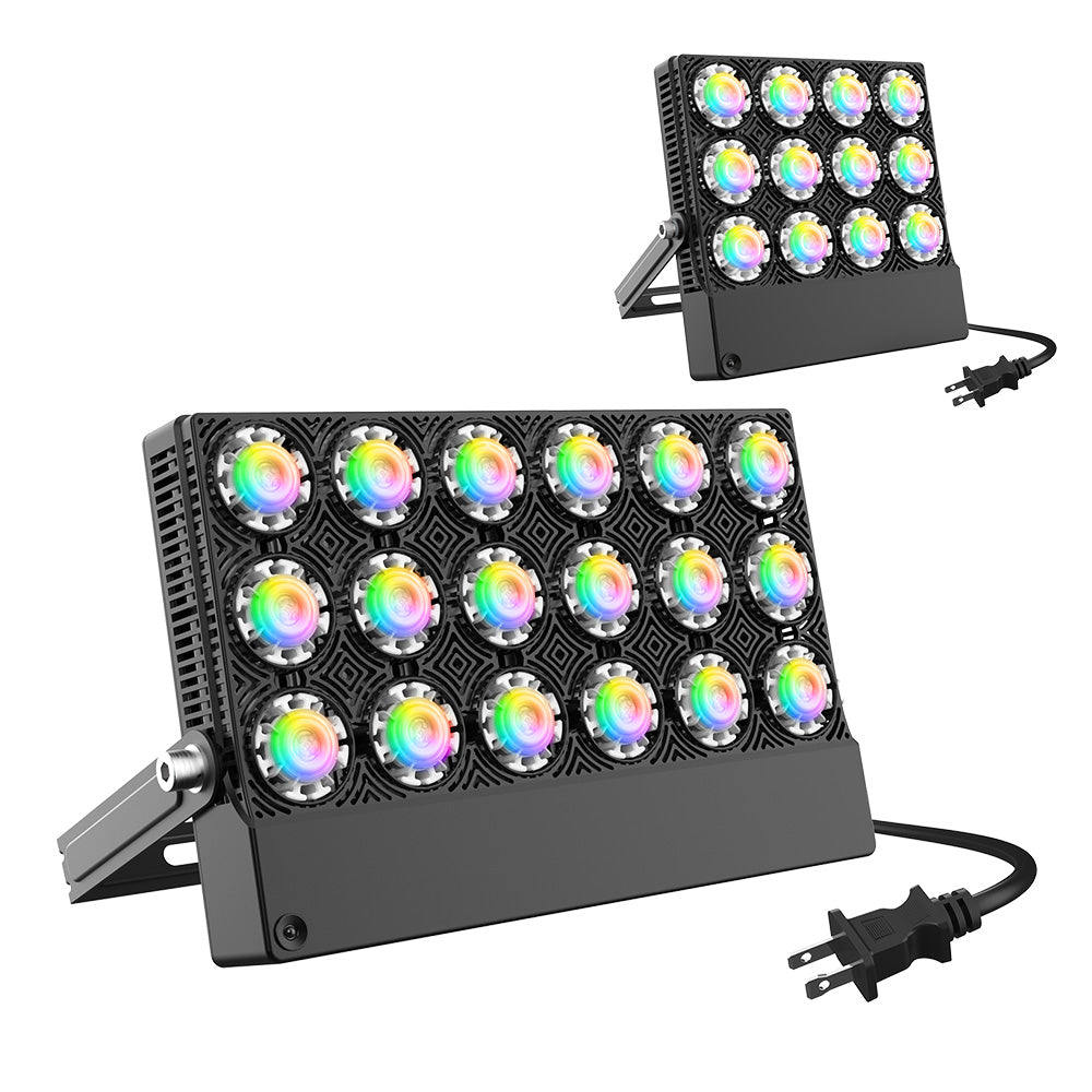 Sansi Brand led outdoor flood light rgb remote 100w popular