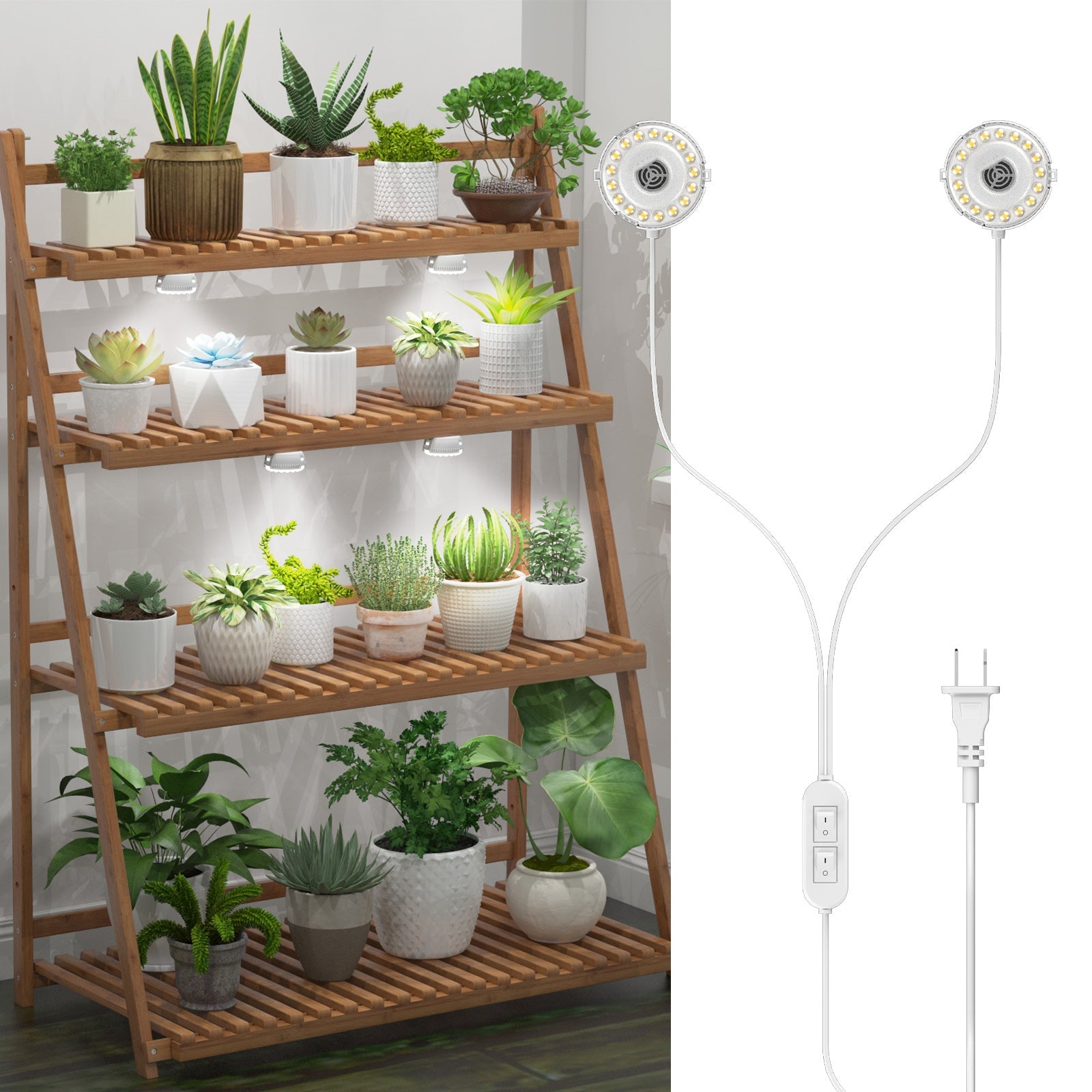 SANSI Puck Grow Light LED Plant Light for Indoor Plants Full Spectrum Grow Lamp 10W 150 Watt Equiv Small Hanging Plant Lamp