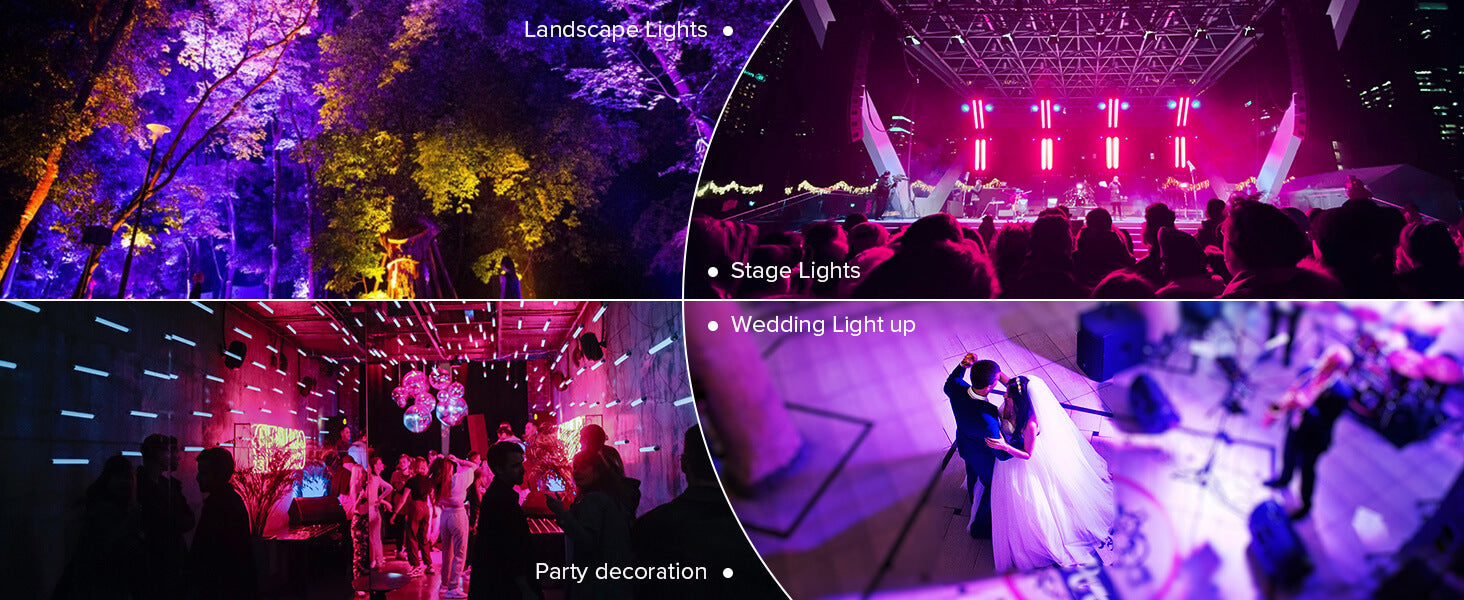 SANSI 160W RGB led flood light suitable for landscape, stage, party and wedding