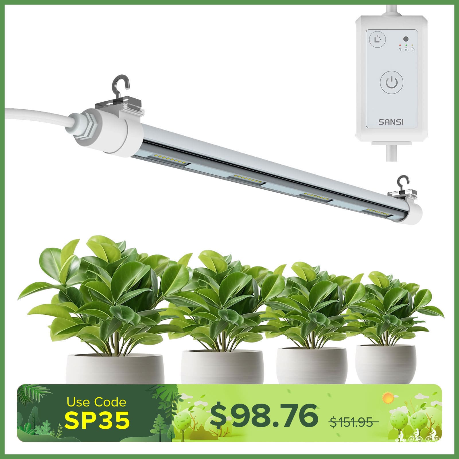 SANSI T8 25W LED Grow Light (US ONLY)