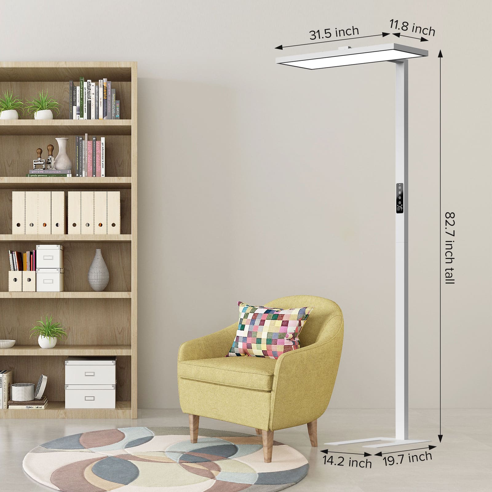 The size of 130W LED Floor Lamp.