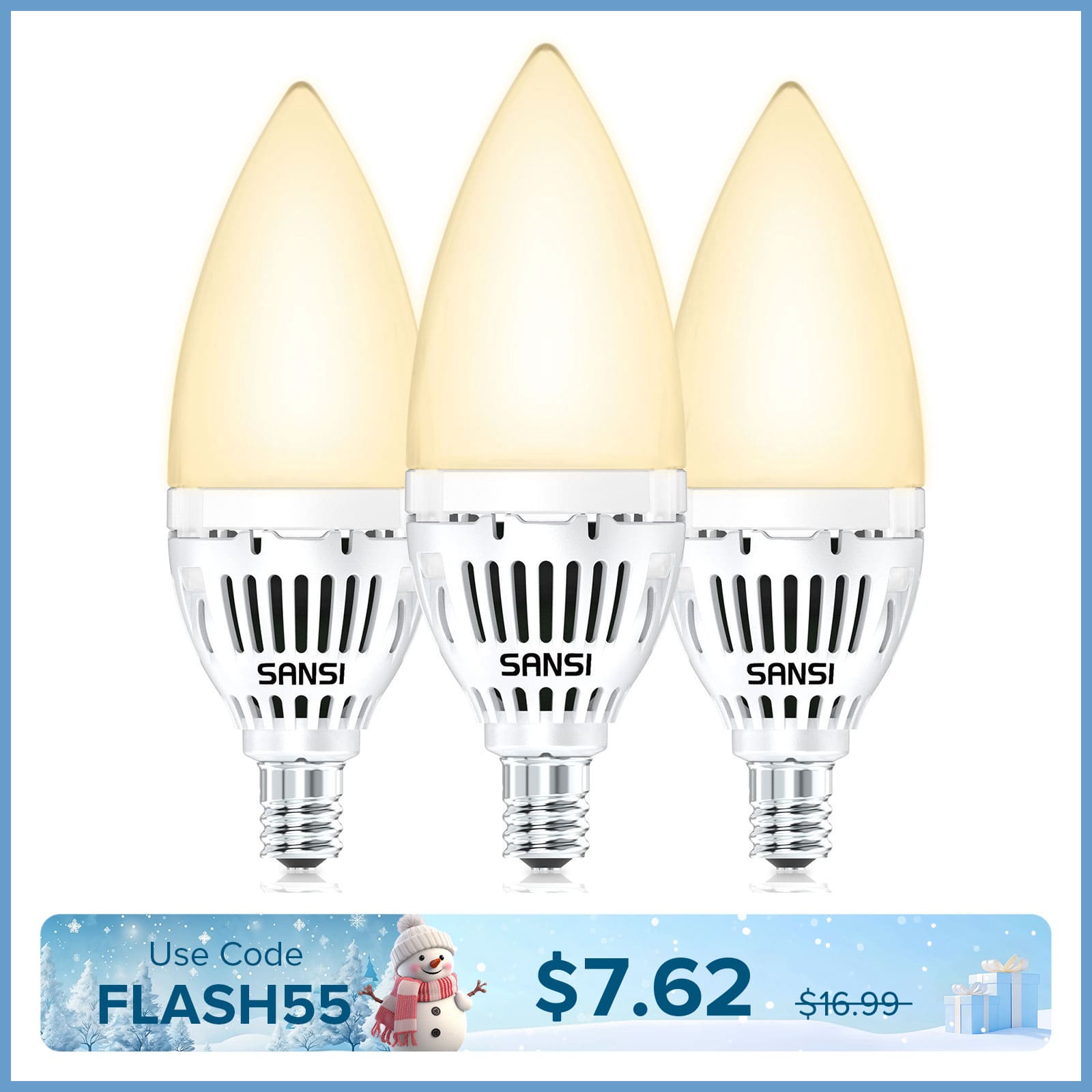 6W Candelabra LED Light Bulb (US ONLY)