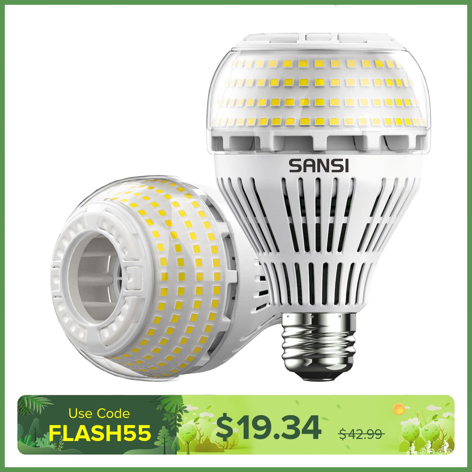 A21 22W LED 3000K/5000K Light Bulb