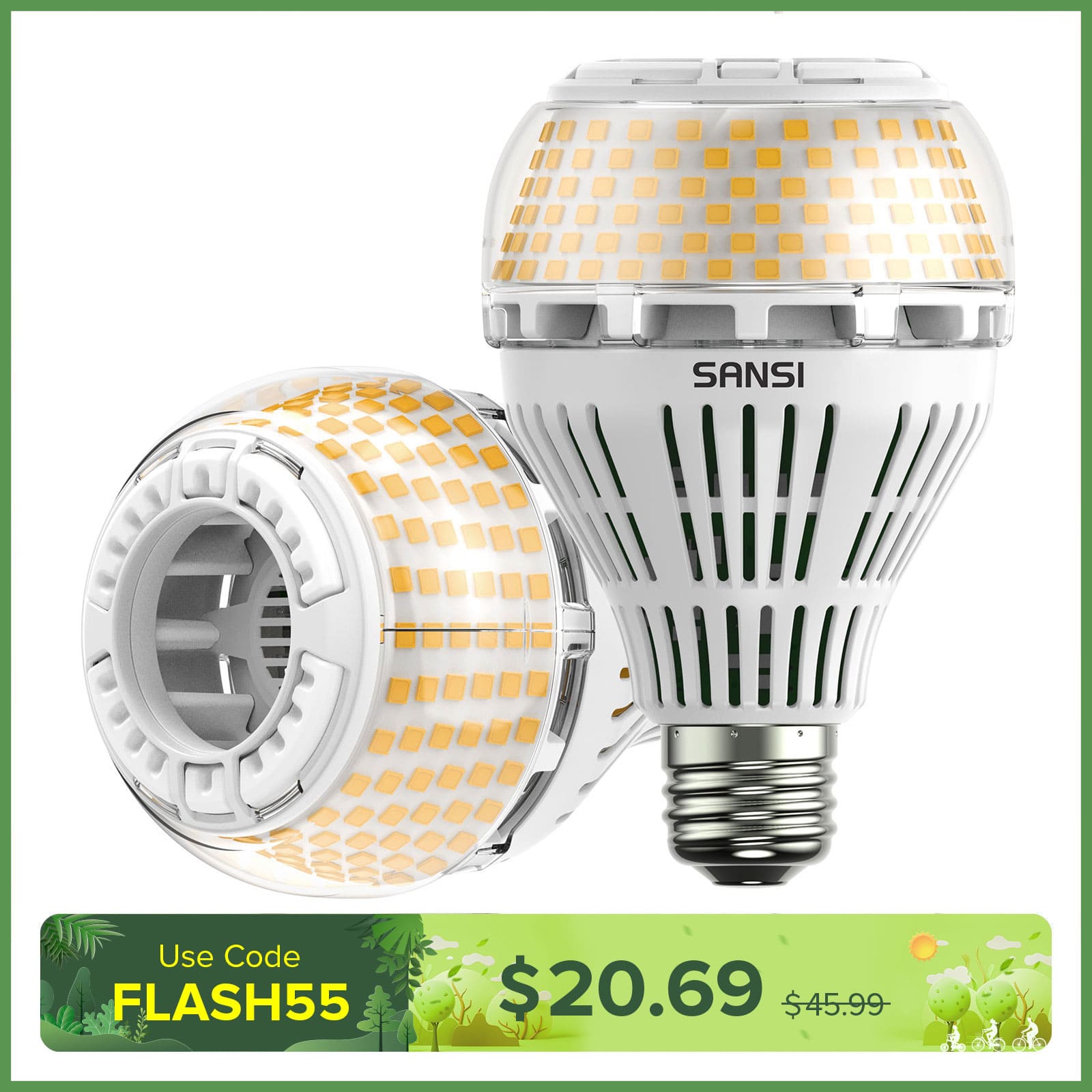 Dimmable A21 27W LED 3000K/5000K Light Bulb (EU ONLY)