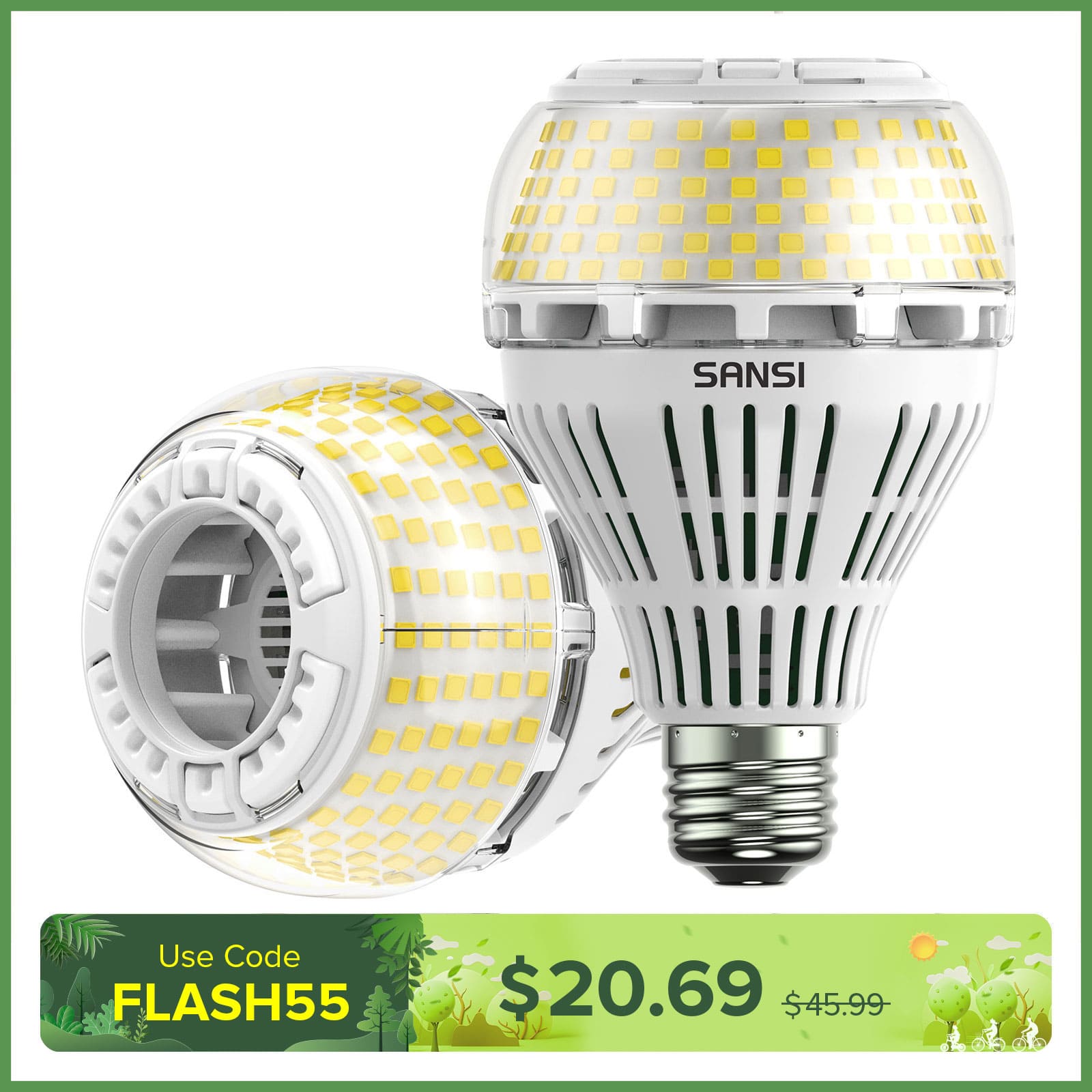 Dimmable A21 27W LED 3000K/5000K Light Bulb (EU ONLY)