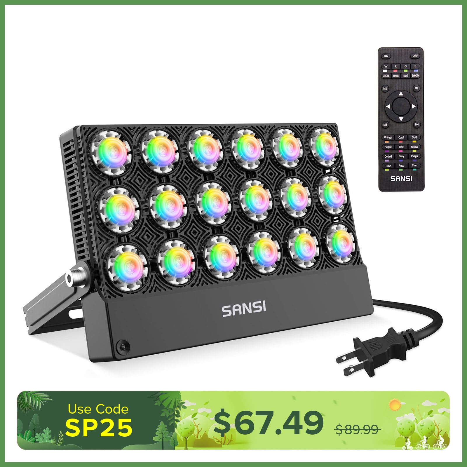 100W RGB LED Flood Light (US ONLY)