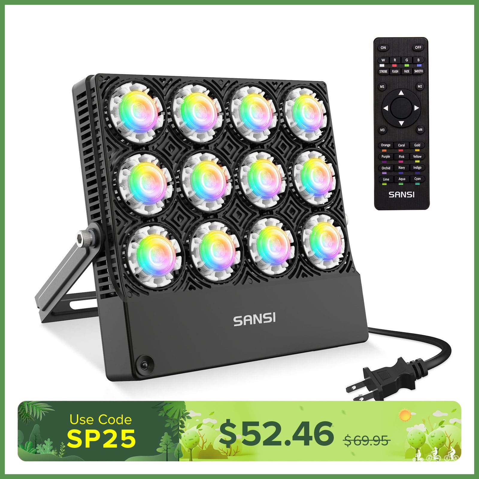 70W RGB LED Flood Light(US ONLY)