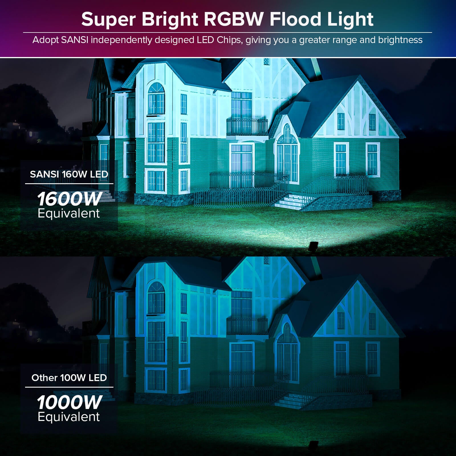 160W RGB LED Flood Light (US ONLY)