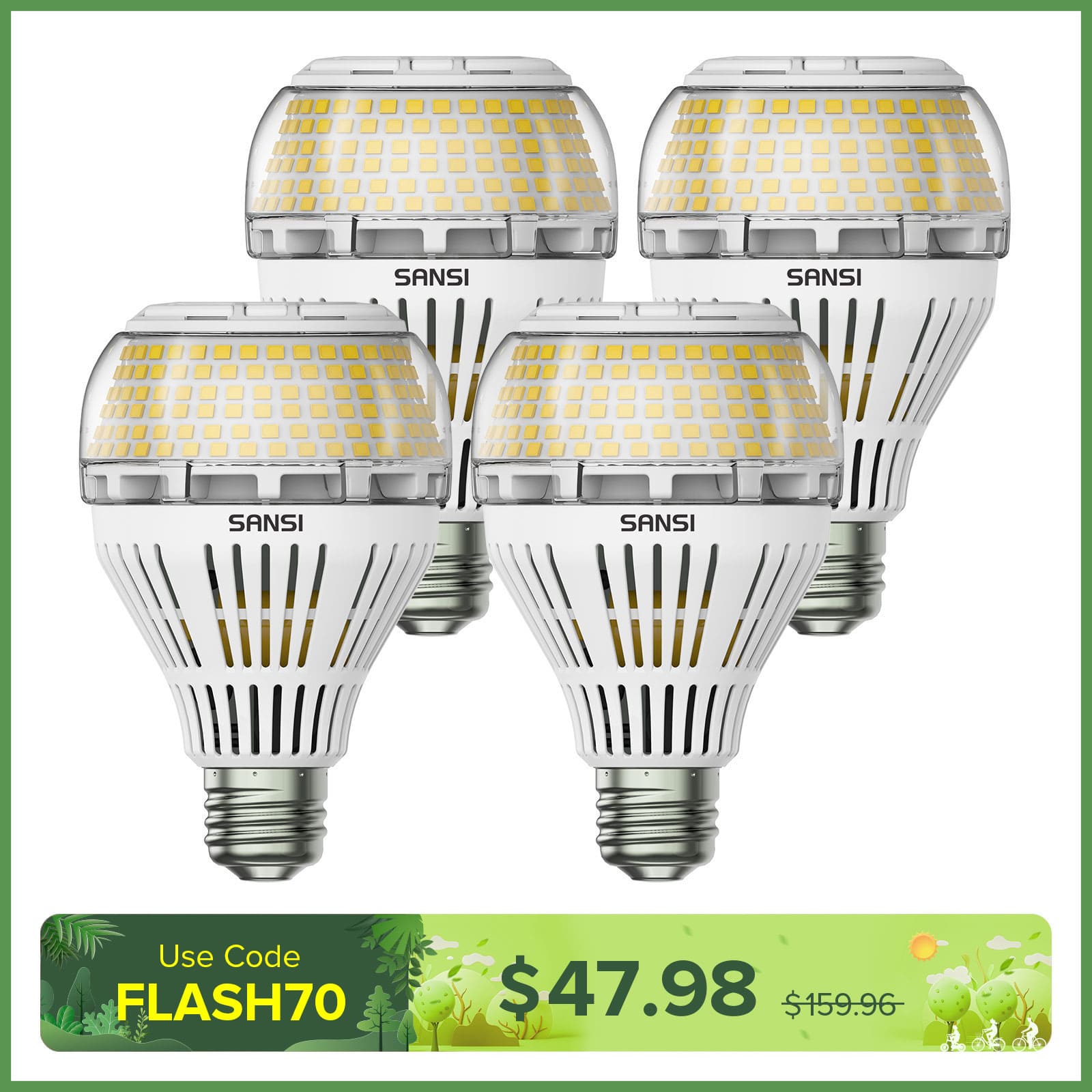 A21 30W LED Light Bulb (4-Pack)