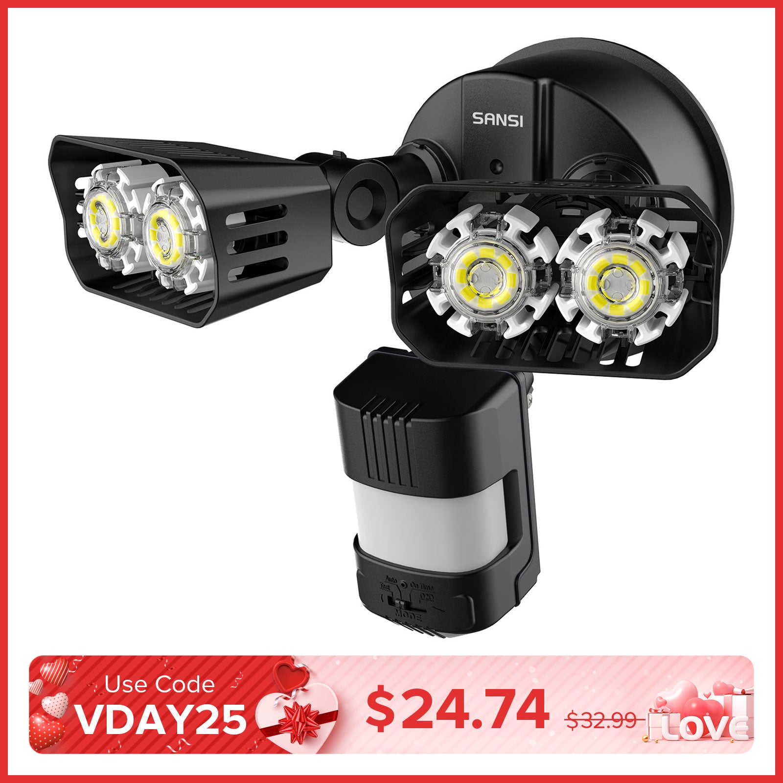 18W LED Security Light (Dusk to Dawn & Motion Sensor)