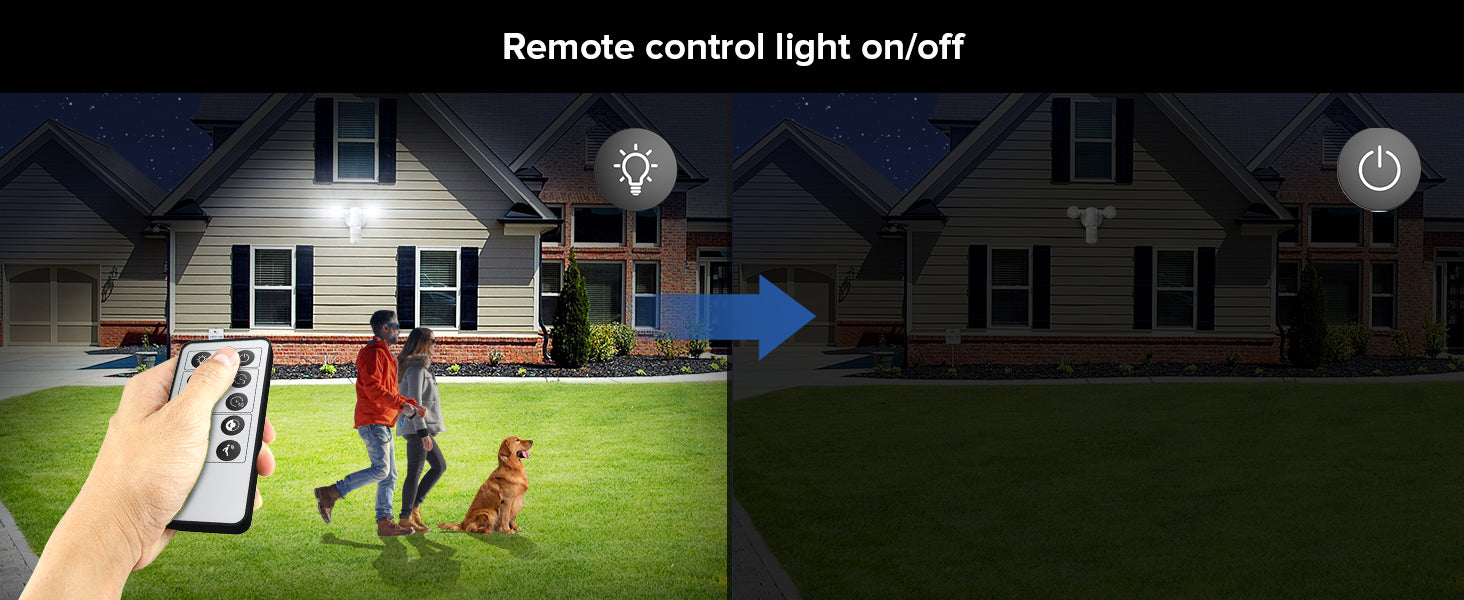 Sansi 25W_security light remote control light on/off