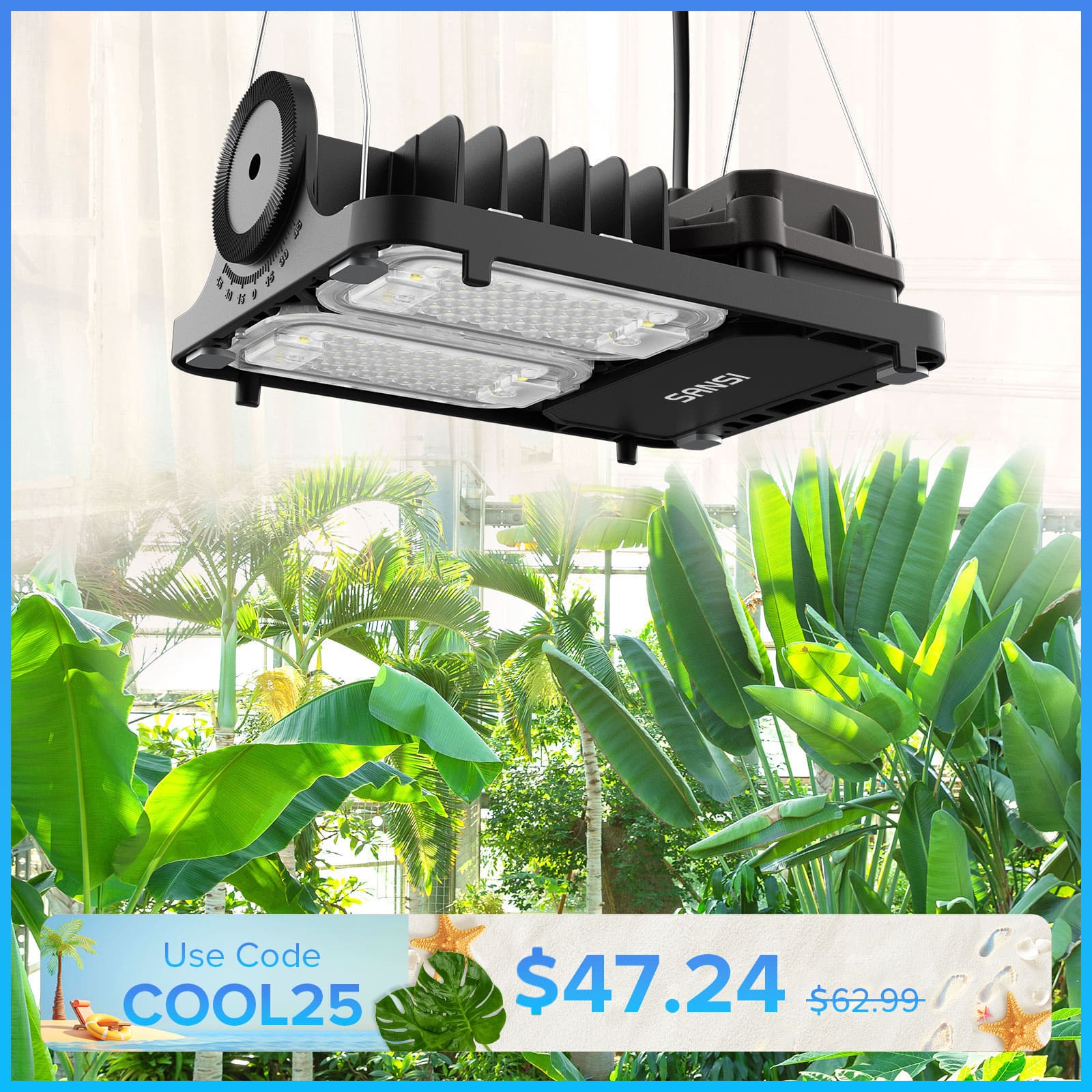 Upgraded Dimmable 70W LED Grow Light (US, EU ONLY)