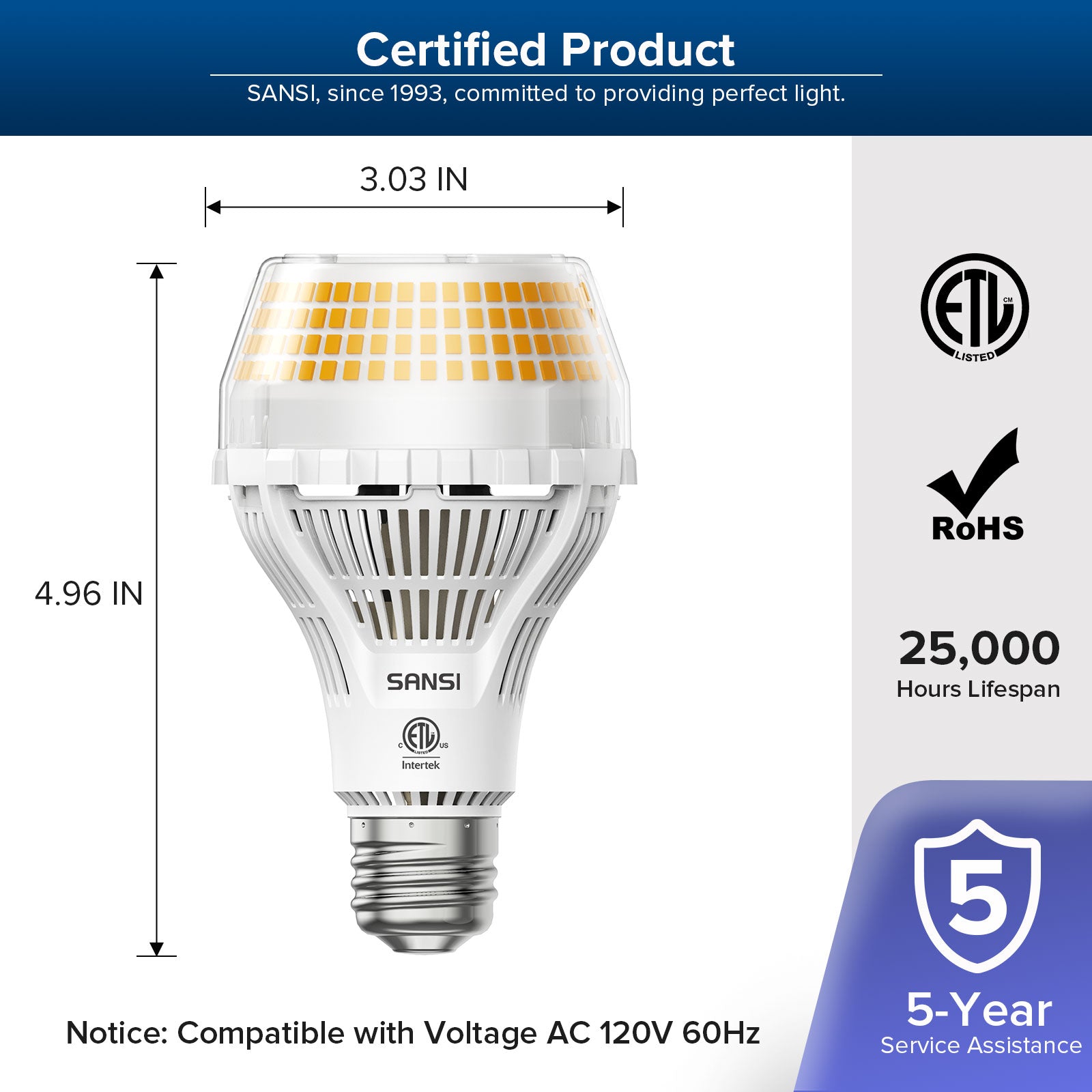 Upgraded A21 Non-dimmable LED Bulb