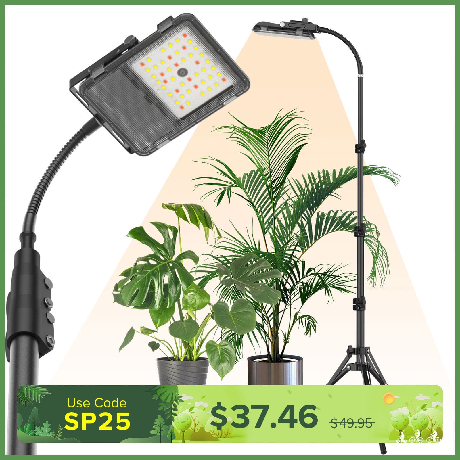 30W LED Grow Light With Tripod Stand(US ONLY)