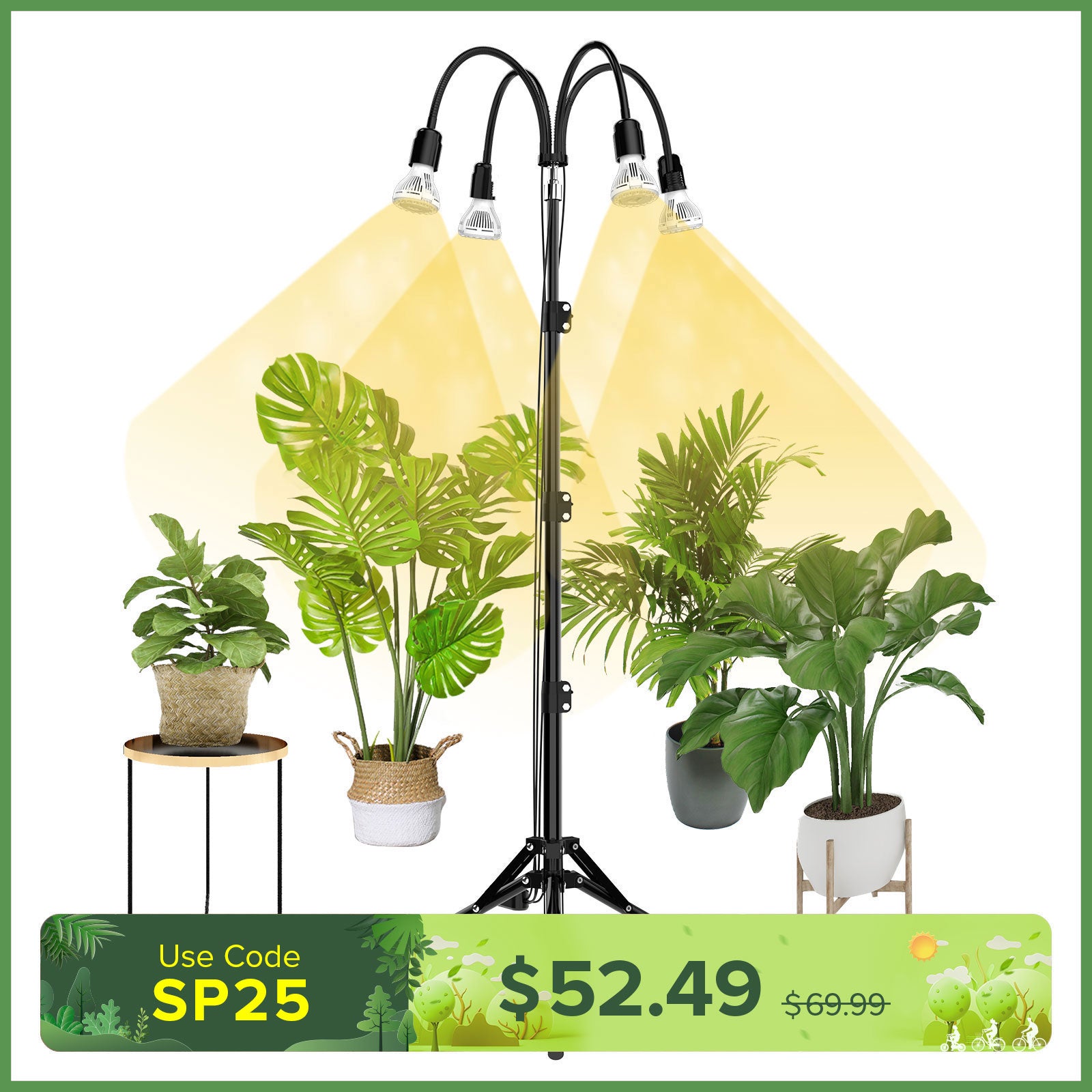 40W Grow Light with Adjustable Tripod Stand (US ONLY)