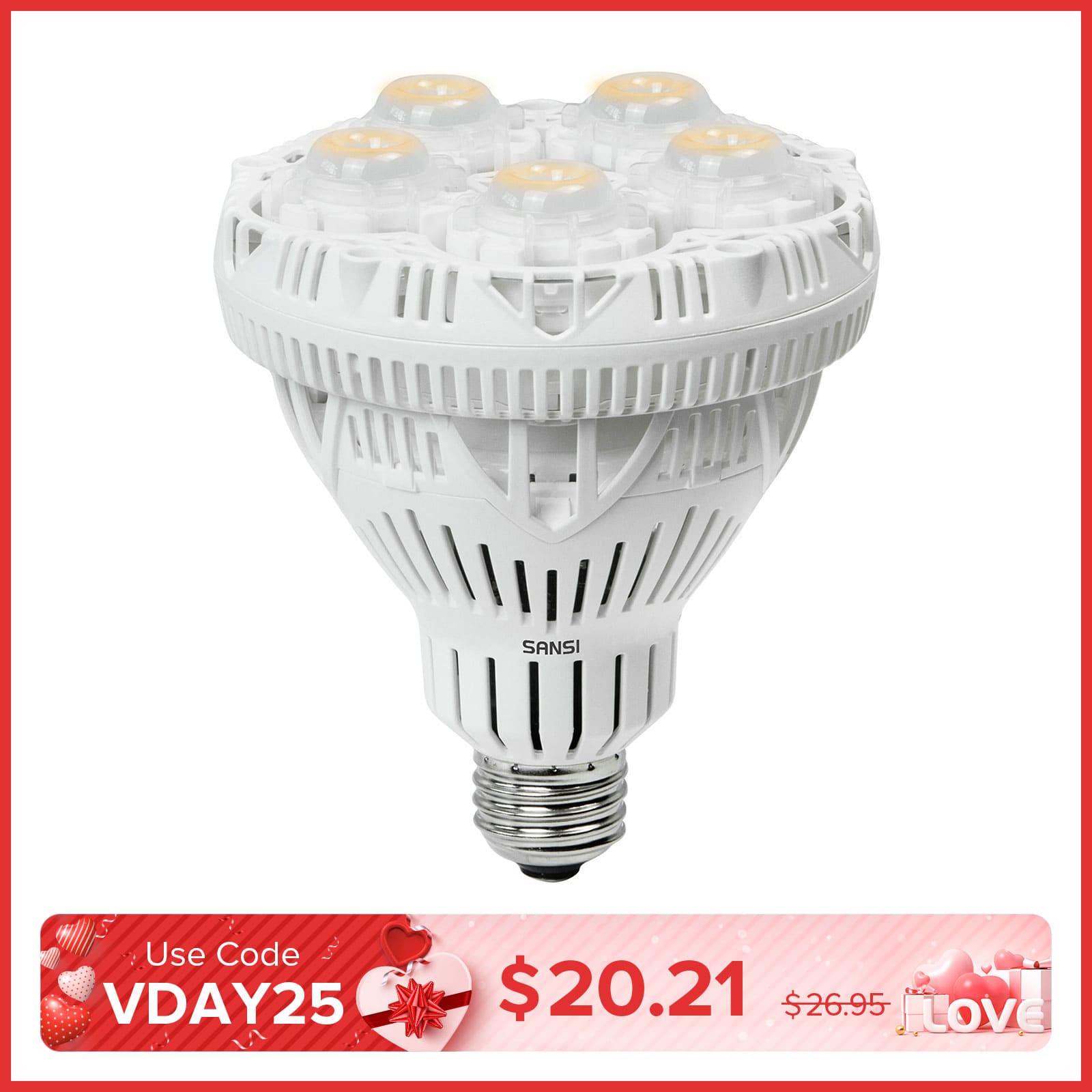 BR30 24W LED Grow Light Bulb