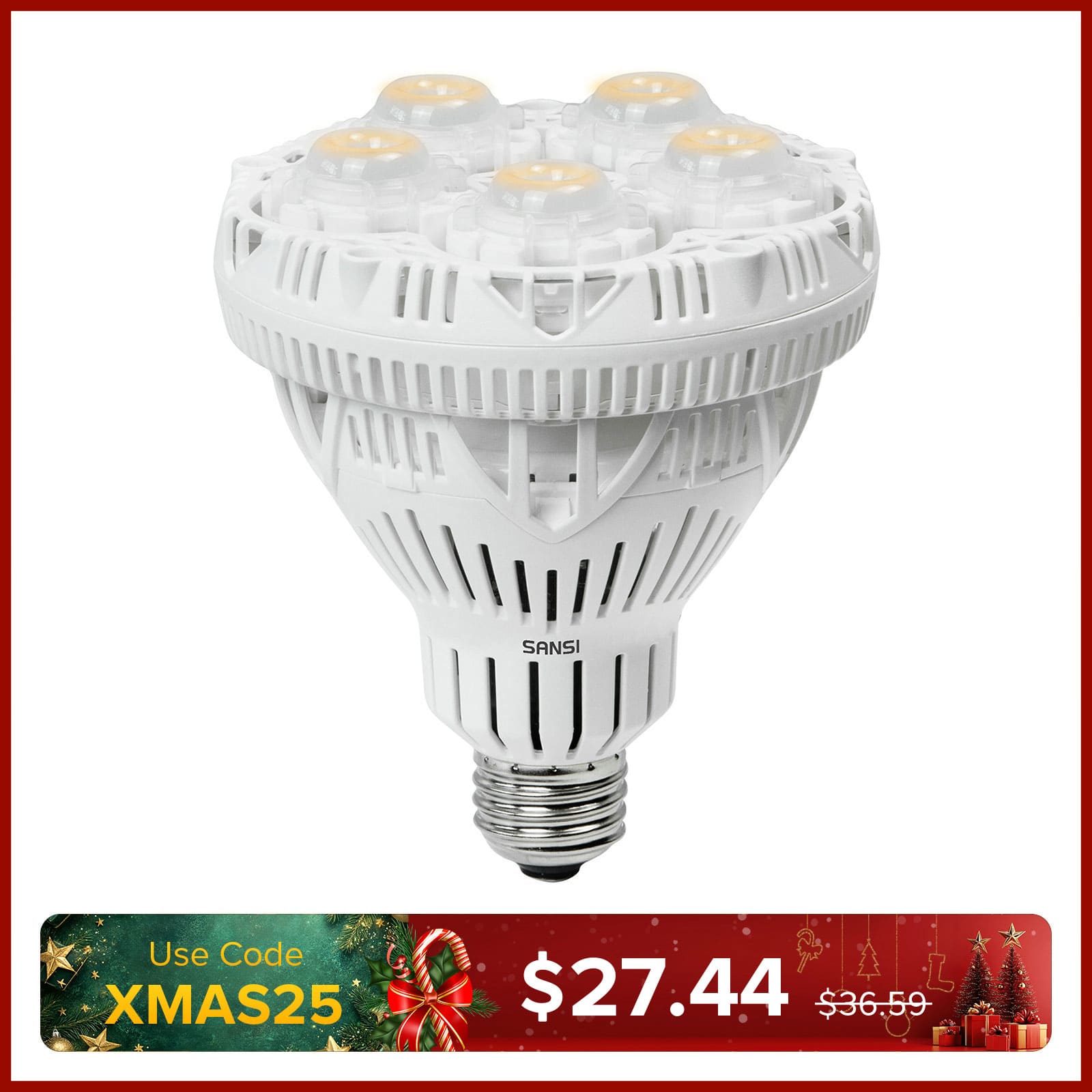 BR30 24W LED Grow Light Bulb