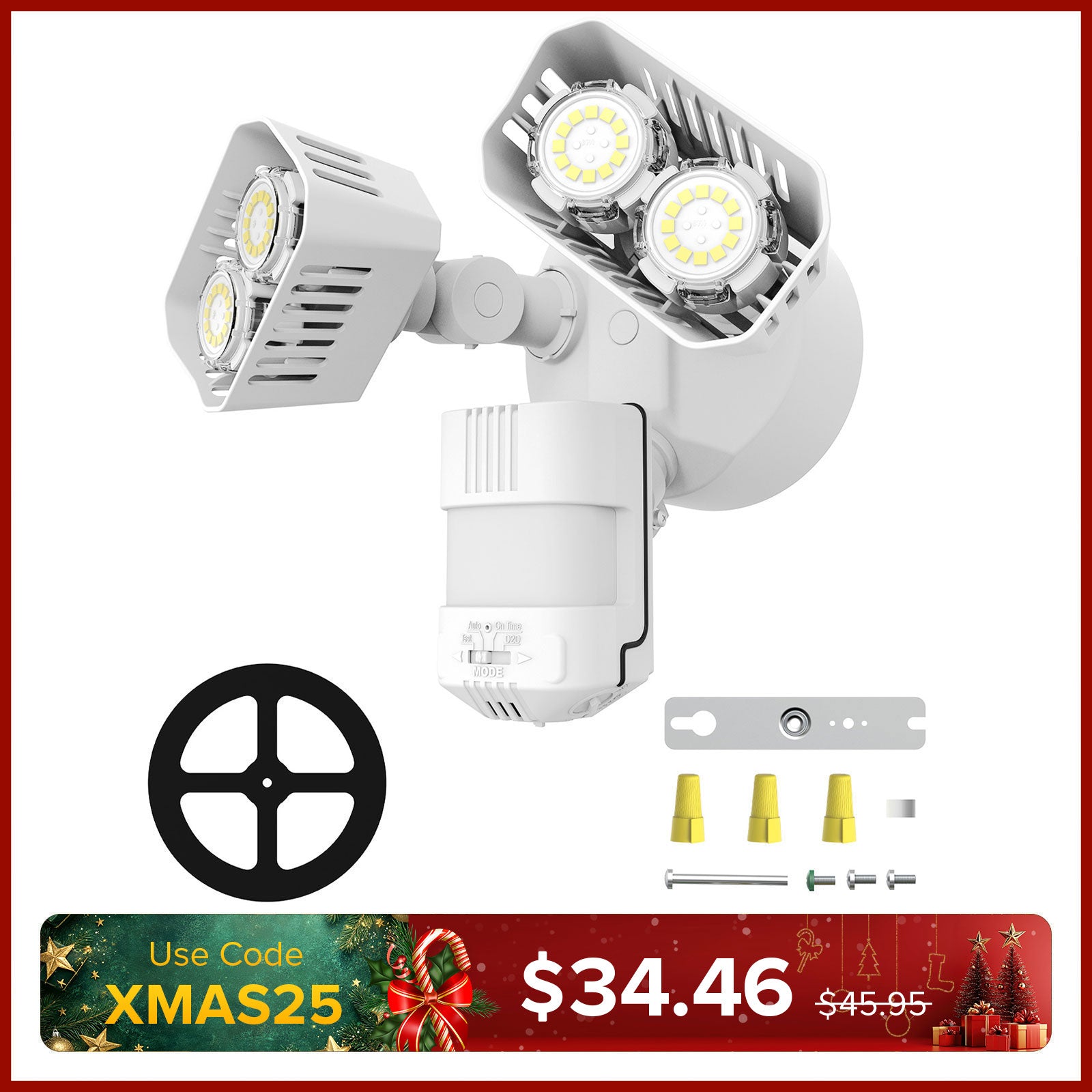 Upgraded 28W LED Security Light (Dusk to Dawn & Motion Sensor)(US ONLY)