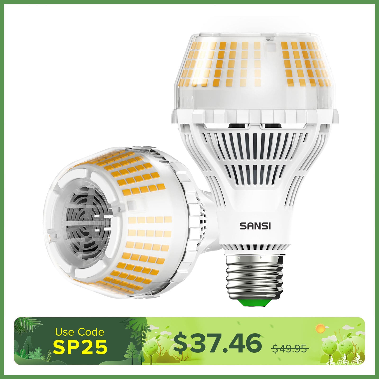 Upgraded (Non-)Dimmable A21 27W LED 3000K/5000K Light Bulb(US ONLY)