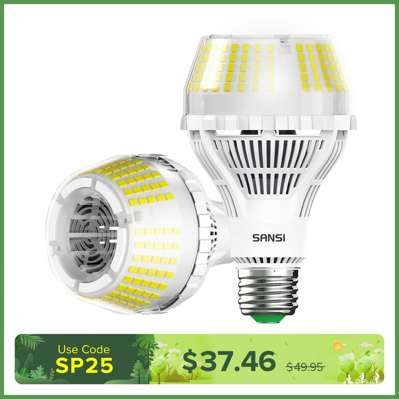 Upgraded (Non-)Dimmable A21 27W LED 3000K/5000K Light Bulb(US ONLY)