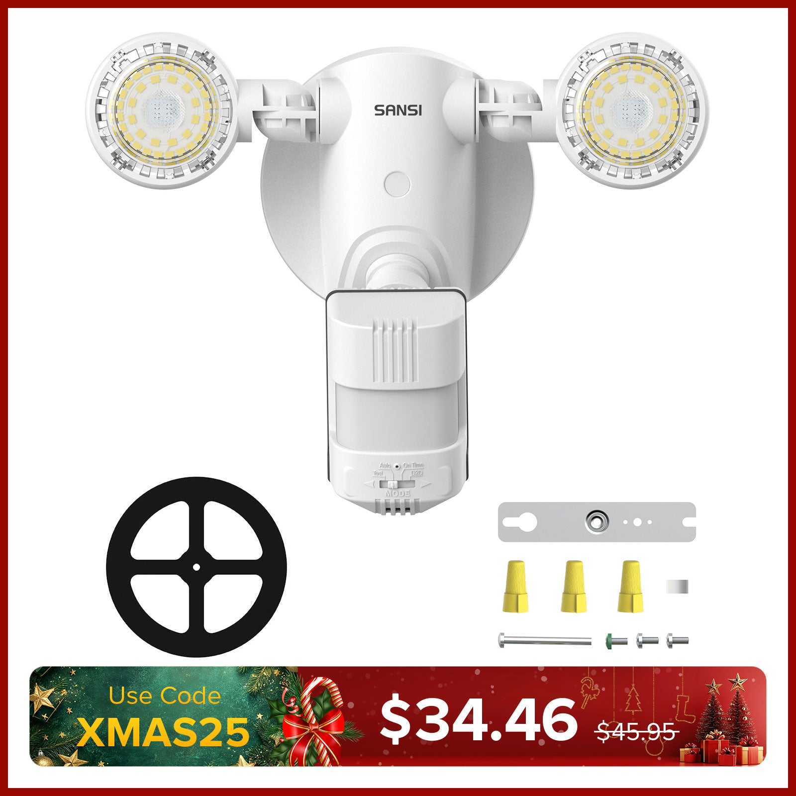 25W LED Security Light (Dusk to Dawn & Motion Sensor)(US/CA ONLY)