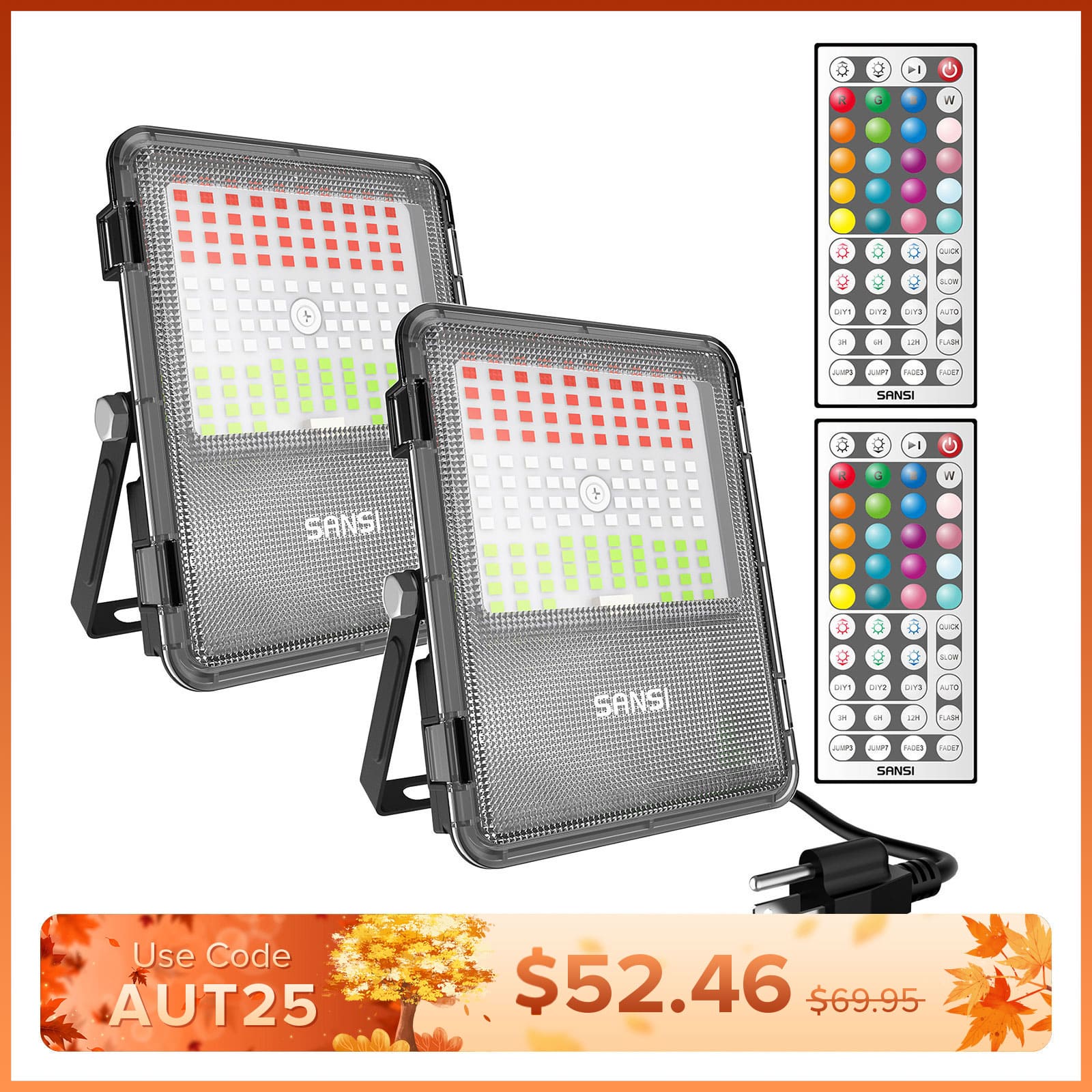 50W Smart RGB LED Flood Light (Bluetooth Controlled) (US ONLY)