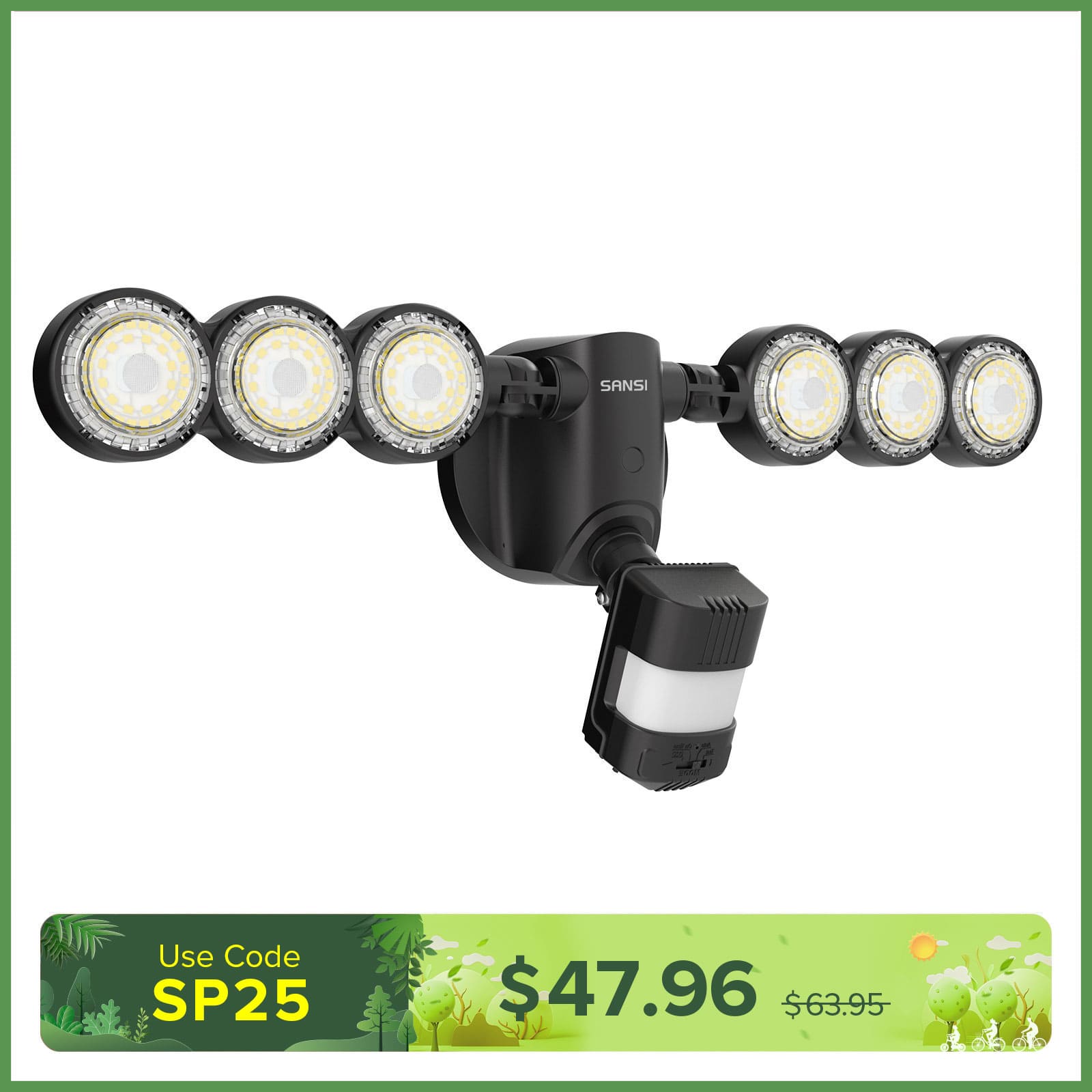 55W LED Security Light (Dusk to Dawn & Motion Sensor)(US ONLY)