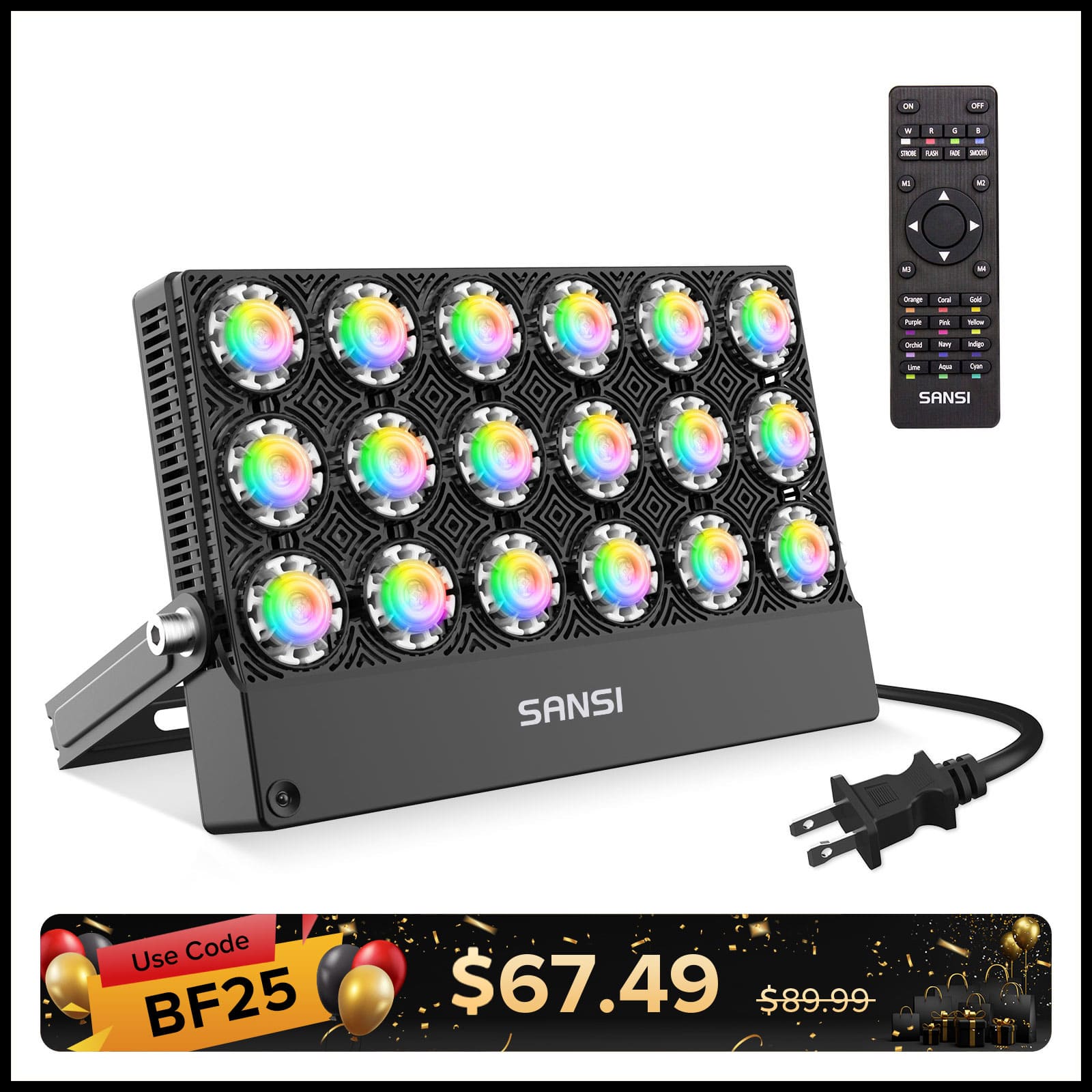 100W RGB LED Flood Light (US, CA ONLY)