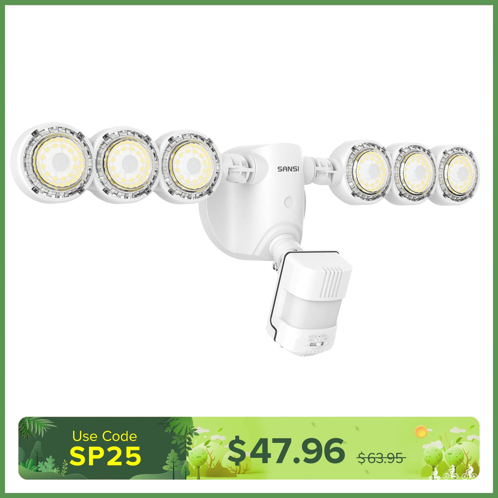 55W LED Security Light (Dusk to Dawn & Motion Sensor)(US ONLY)