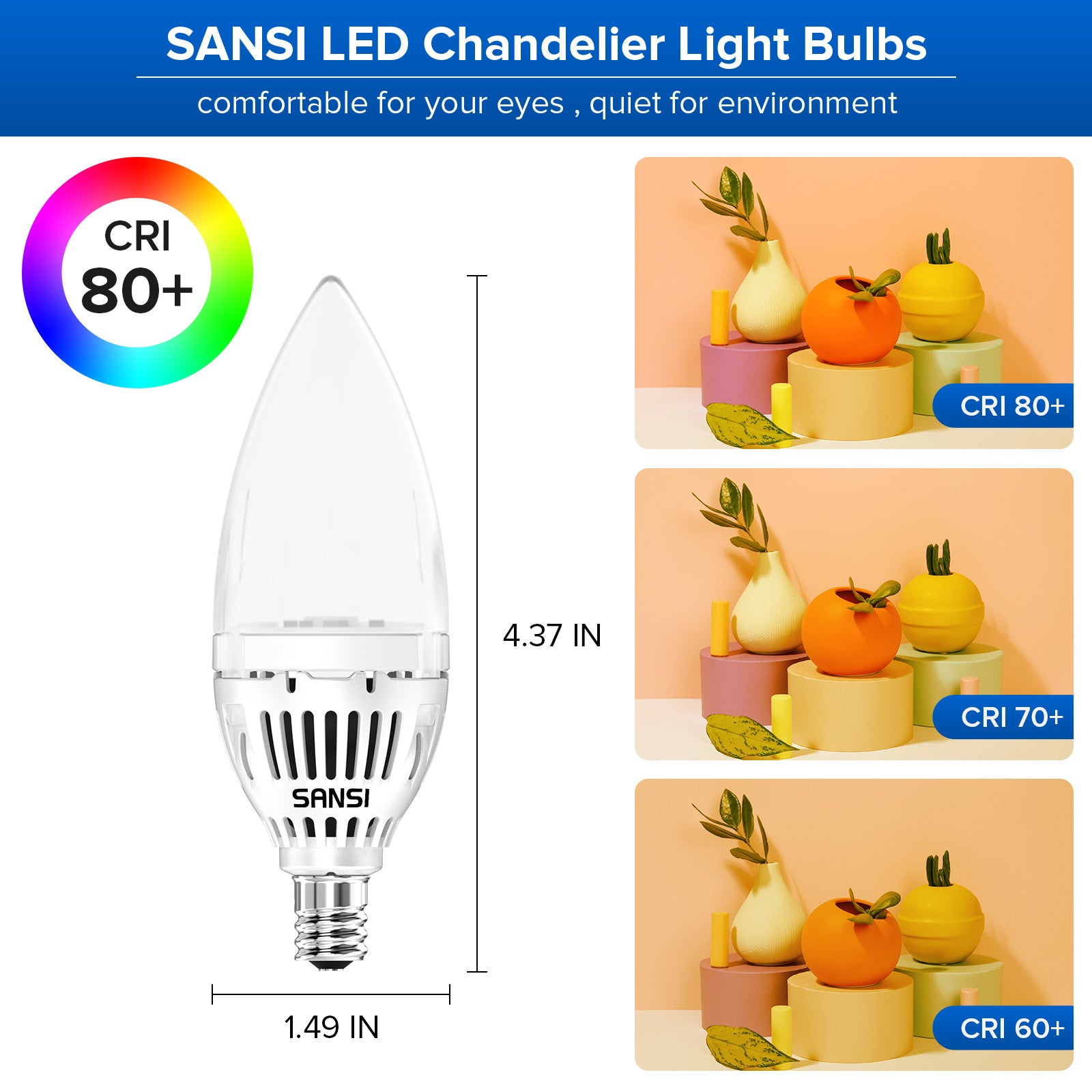 6W Candelabra LED Light Bulb US ONLY