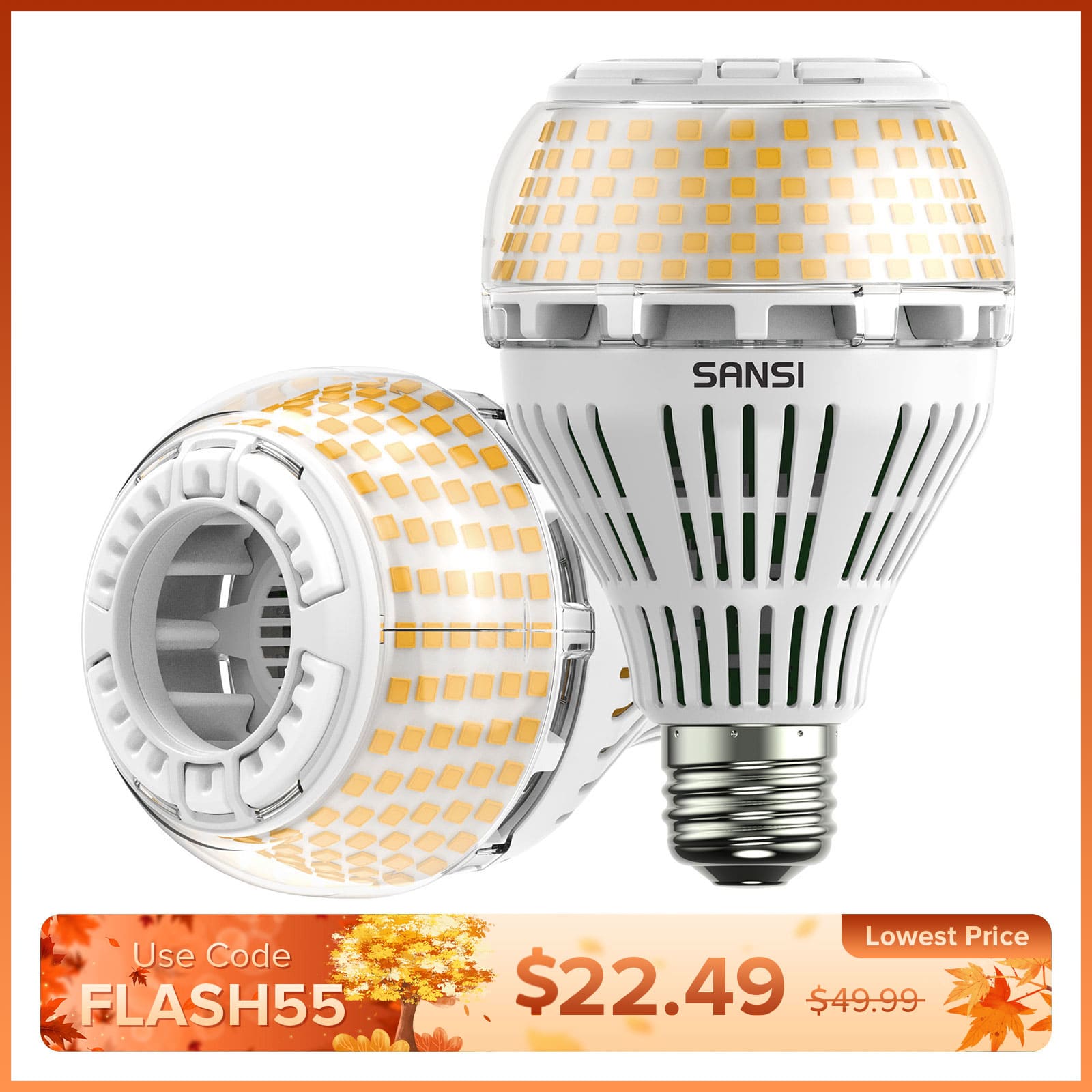 Dimmable A21 27W LED 3000K/5000K Light Bulb