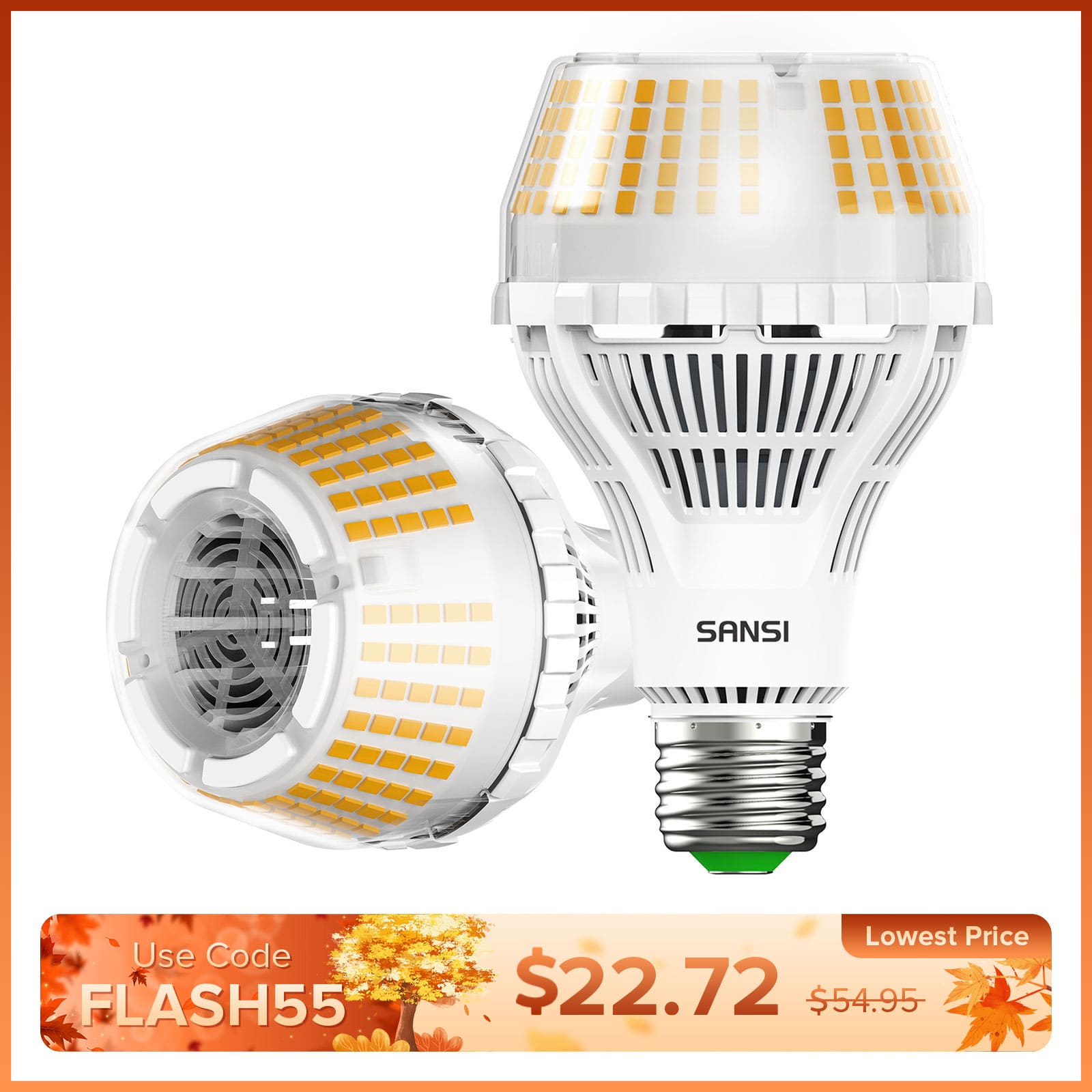 Upgraded (Non-)Dimmable A21 27W LED 3000K/5000K Light Bulb(US ONLY)