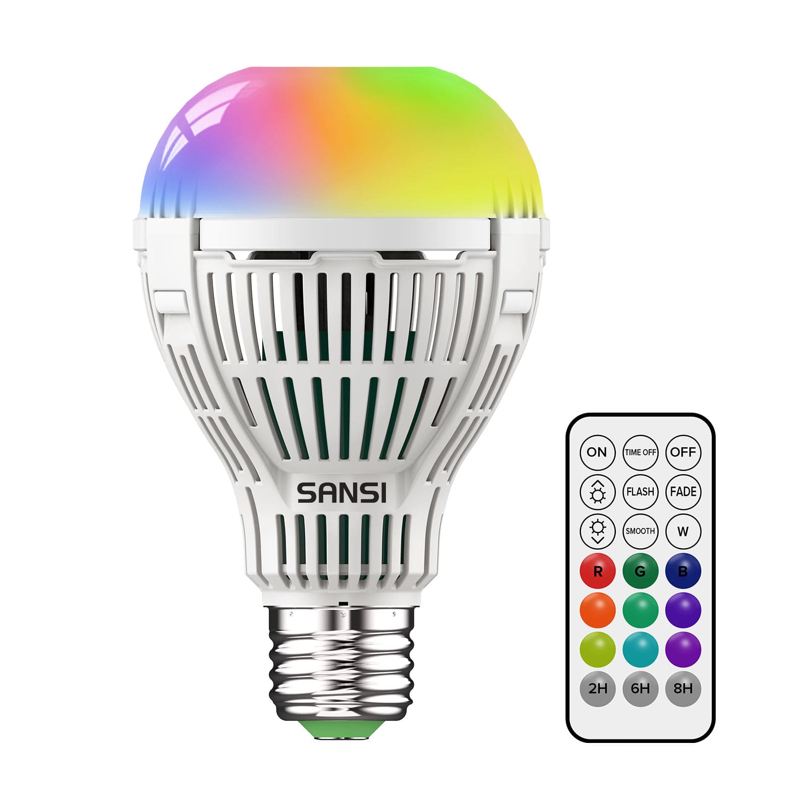 A21 18W RGB LED Light Bulb with Remote Control