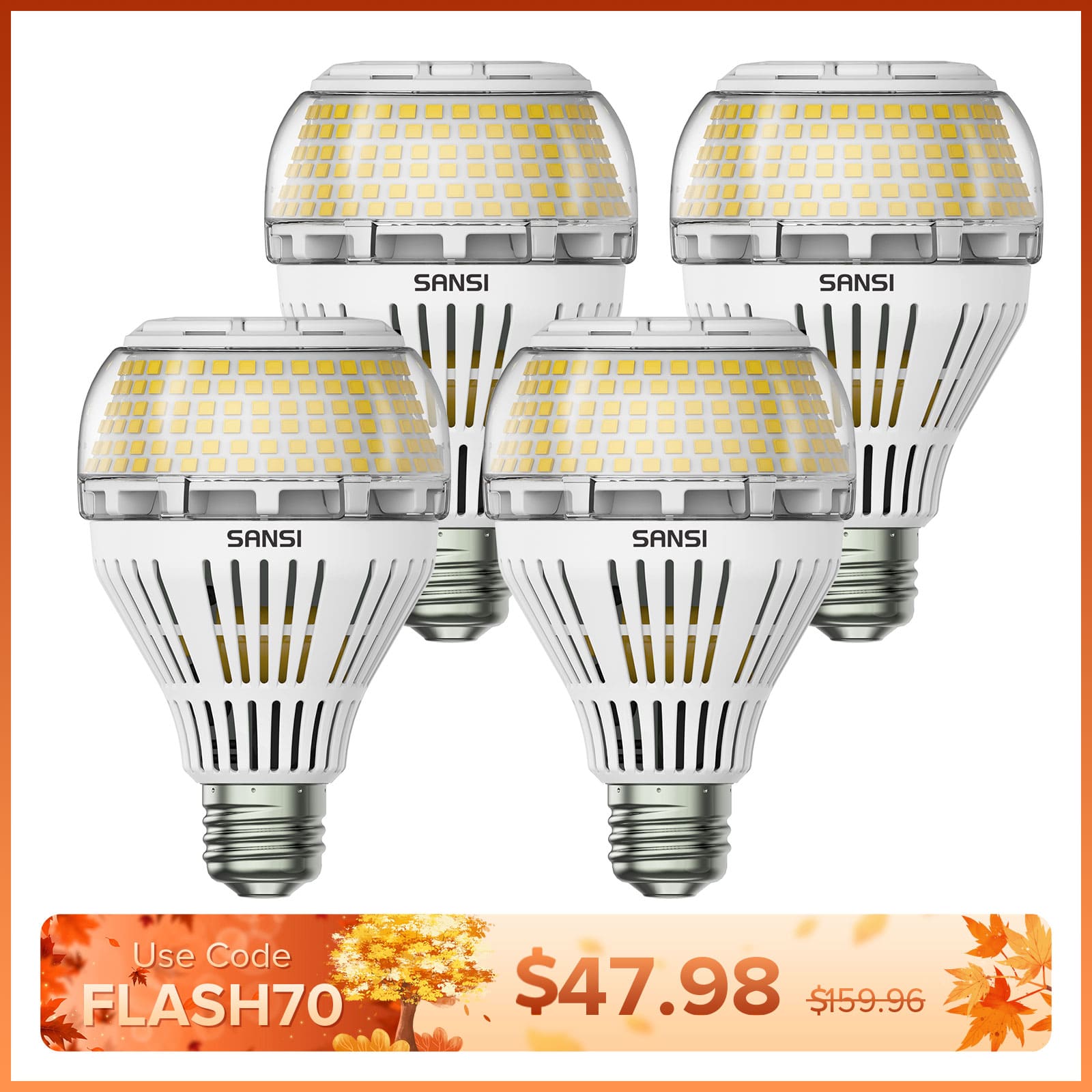 A21 30W LED Light Bulb (4-Pack)