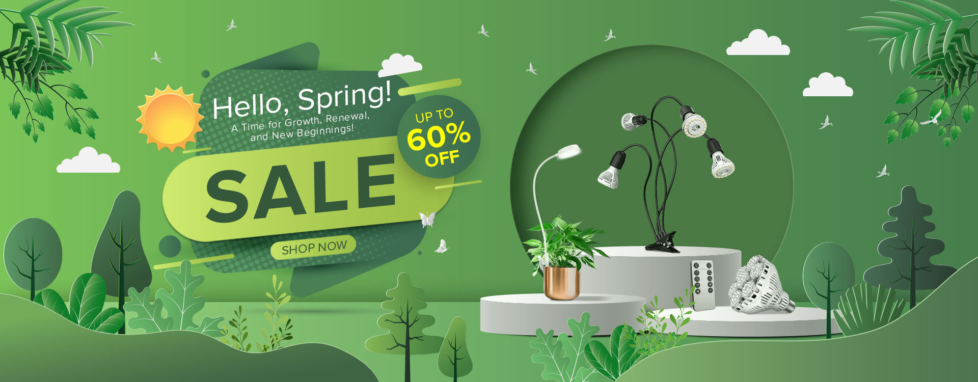 Hello Spring！Sale Up to 60% OFF！