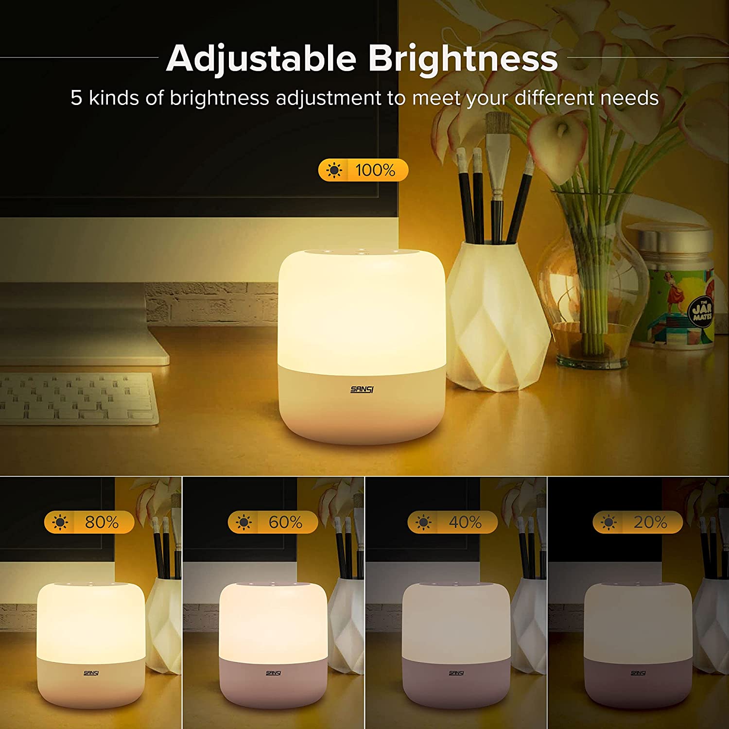 Table lamp with touch hot sale sensor