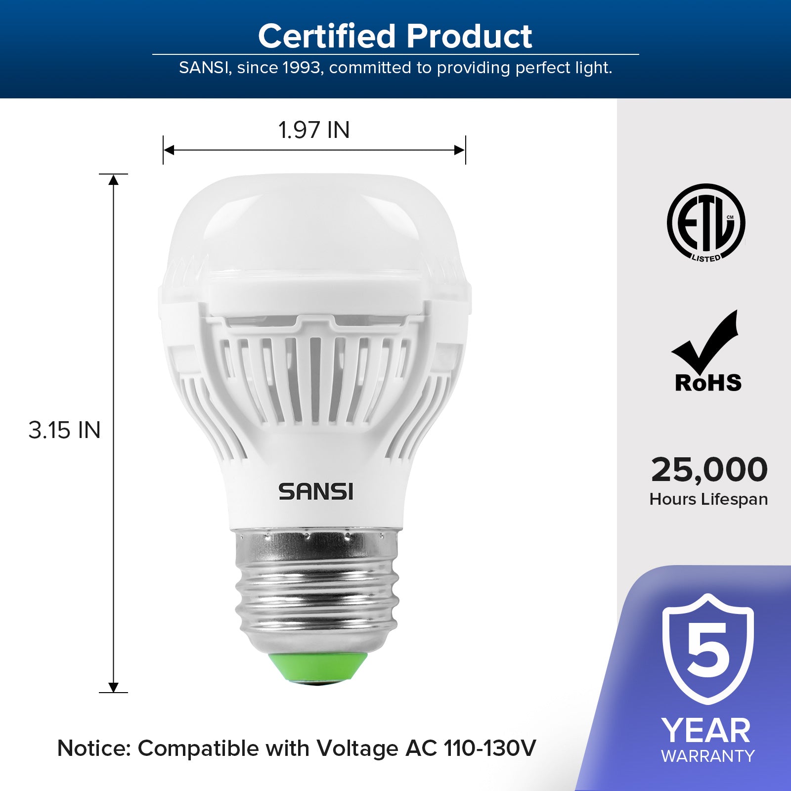 Upgraded A15 9W LED 2700K 3000K 4000K 5000K Light Bulb US CA ONLY